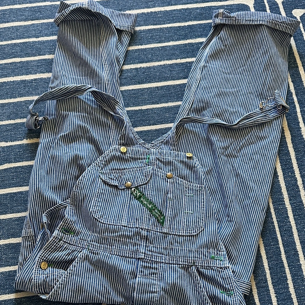 Vintage Key railroad stripe overall